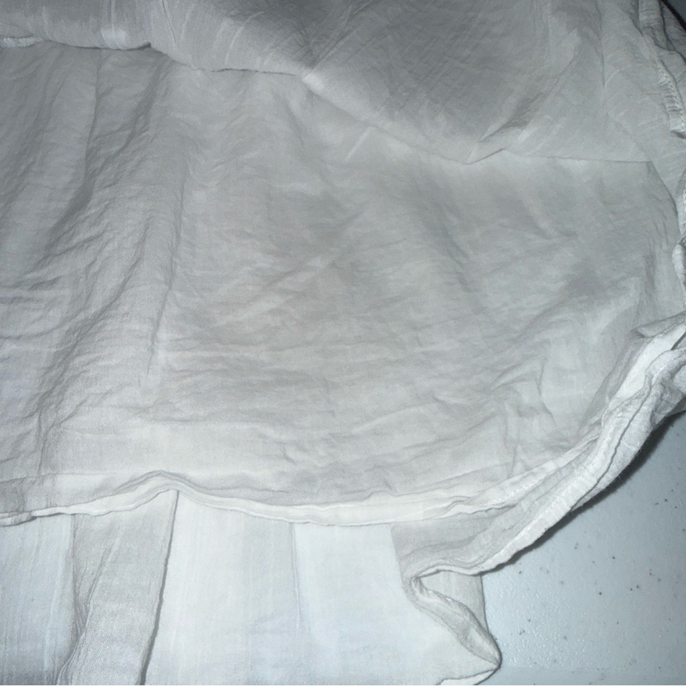 American Eagle Peasant Blouse‎ Crochet White Xs Boho Cottagecore Prairie Gauze - Picture 9 of 11